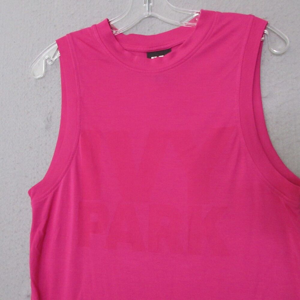 Ivy Park Tank Top XXS Pink Spell Out Modal Sleeveless‎ Athleisure